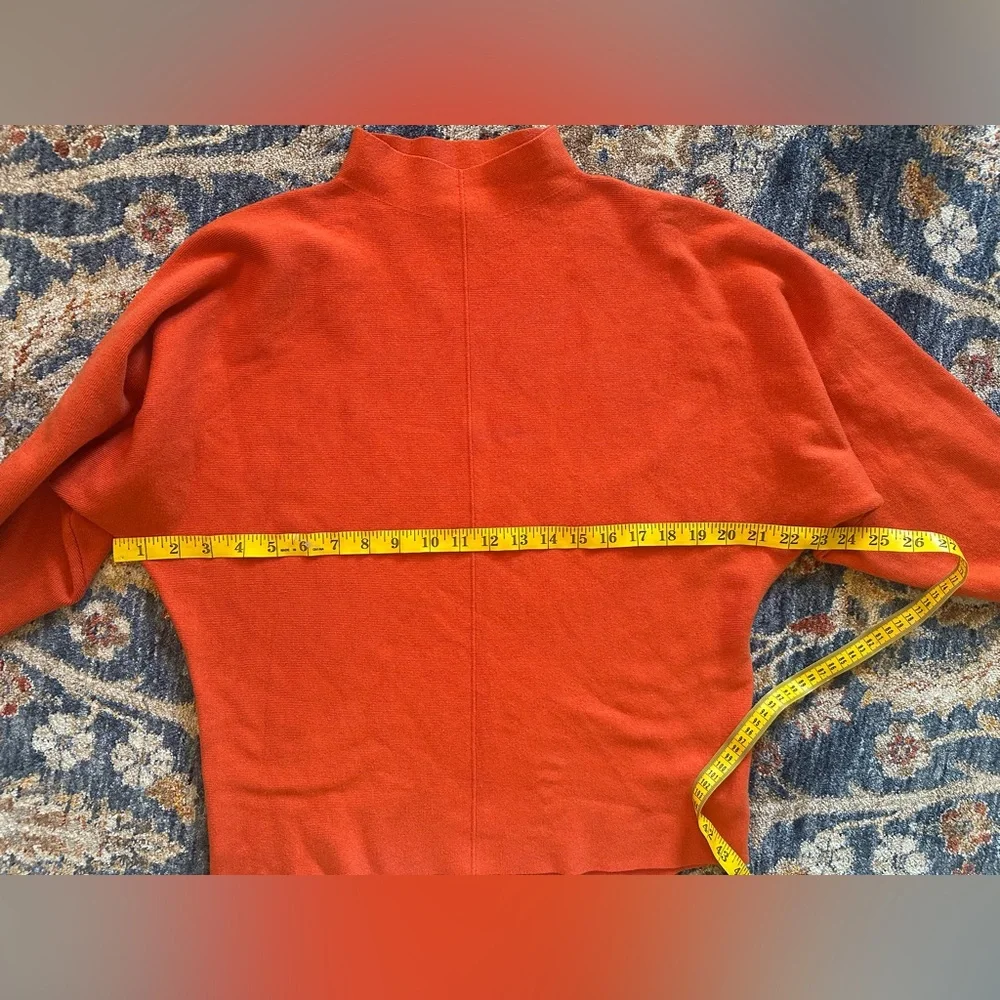 Saturday Sunday by Anthropologie orange mock neck sweater size medium